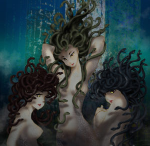 ゴルゴーン三姉妹 ステンノー エウリュアレー メドゥーサ 天界の怪物 Waqwaq